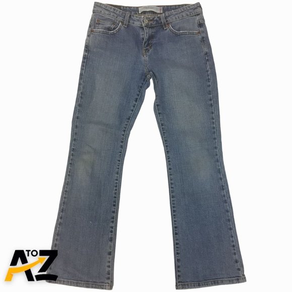 Levis 315 Womens Shaping Boot Cut Jeans Size 6M Distressed Blue Stretch 5 Pocket - Picture 1 of 12